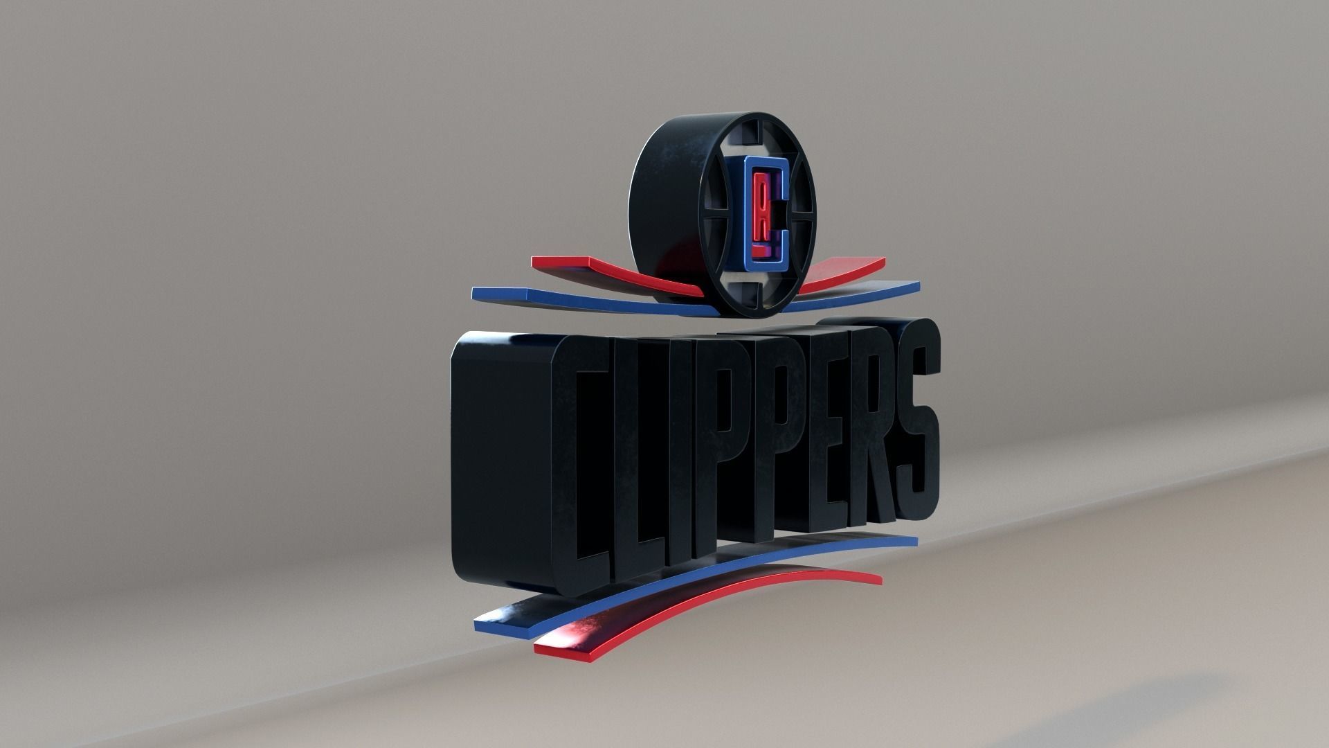 NBA LA Clippers Logo 3D model_4