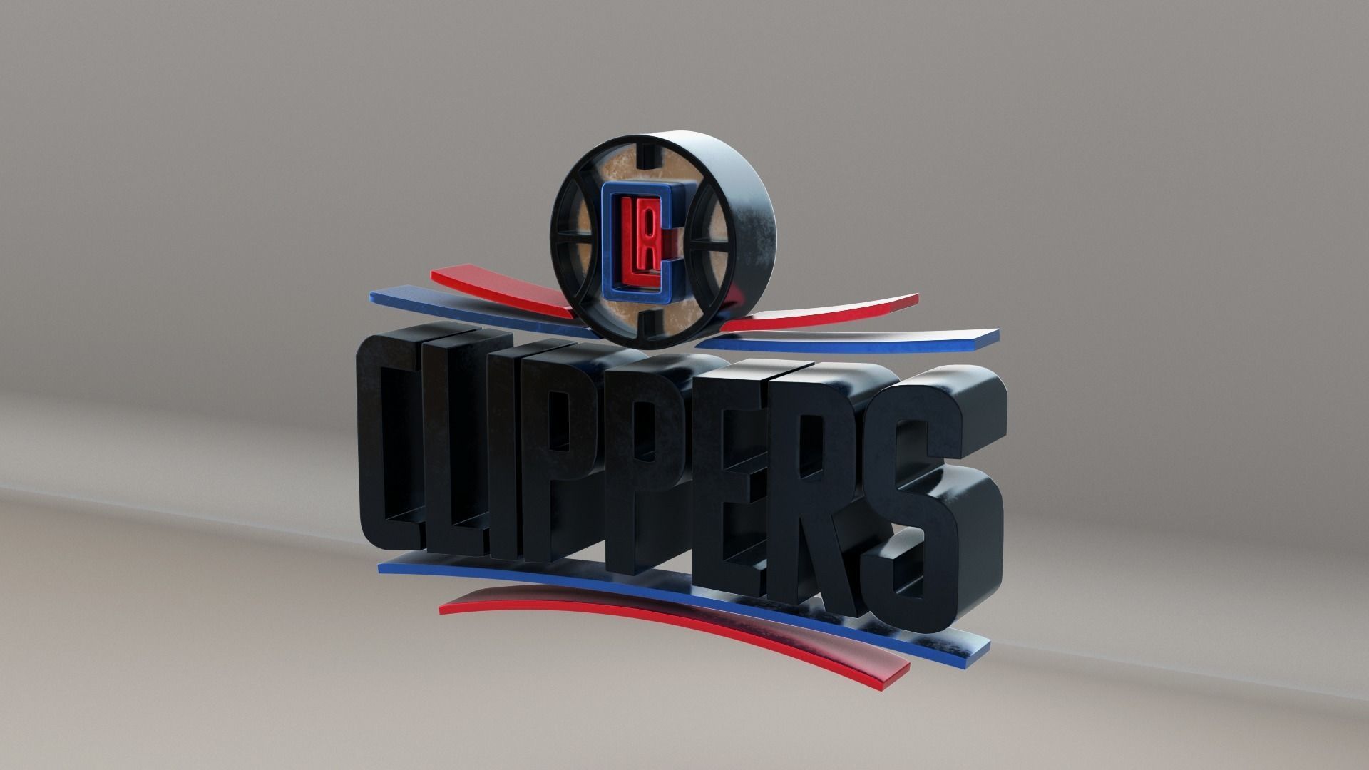 NBA LA Clippers Logo 3D model_2