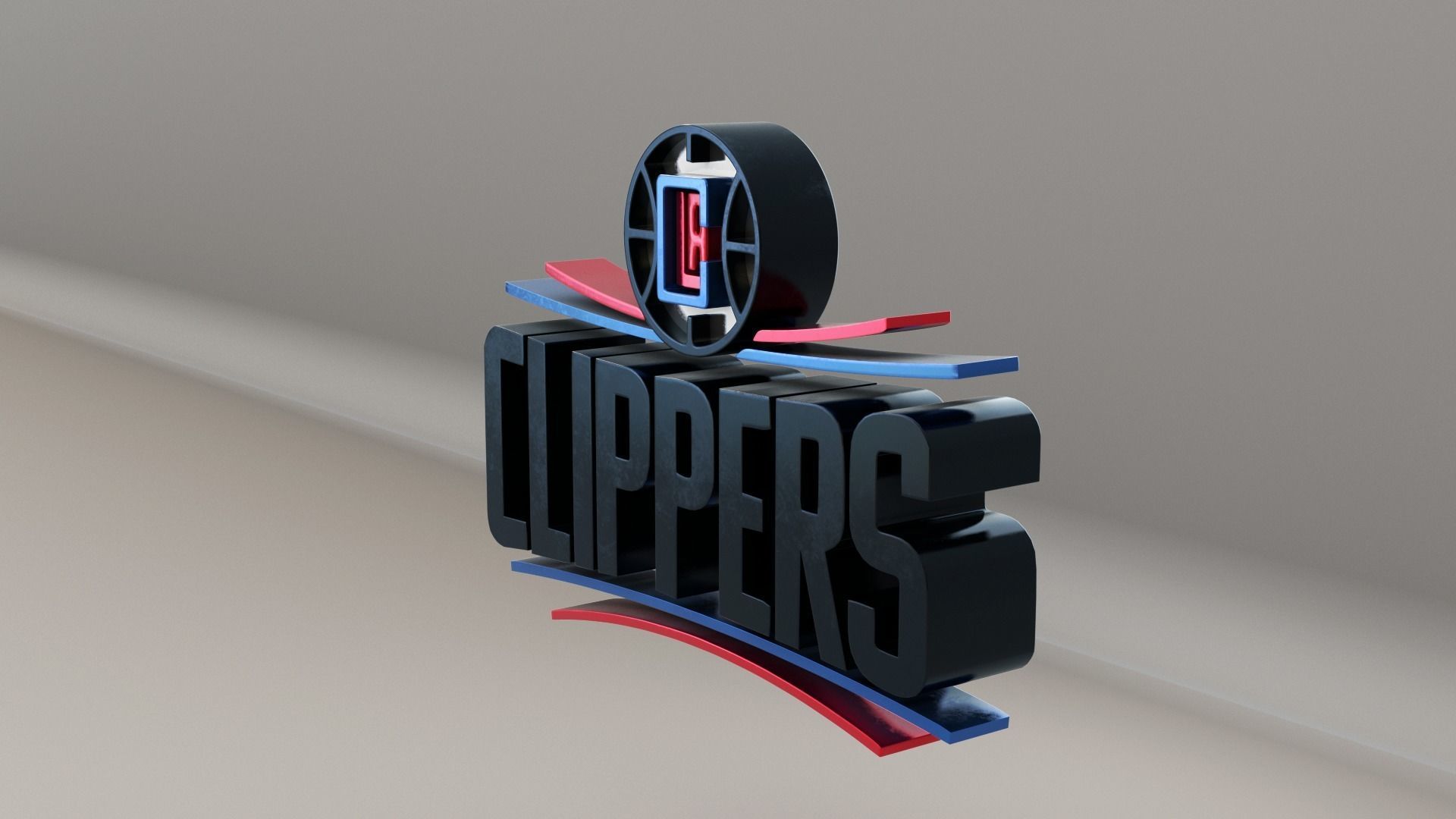 NBA LA Clippers Logo 3D model_5