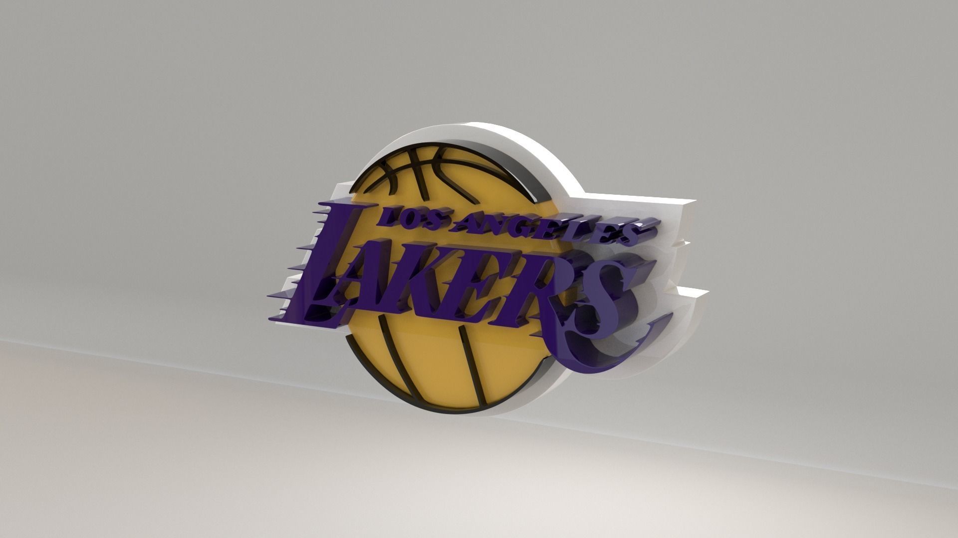 NBA Los Angeles Lakers Logo 3D model_6