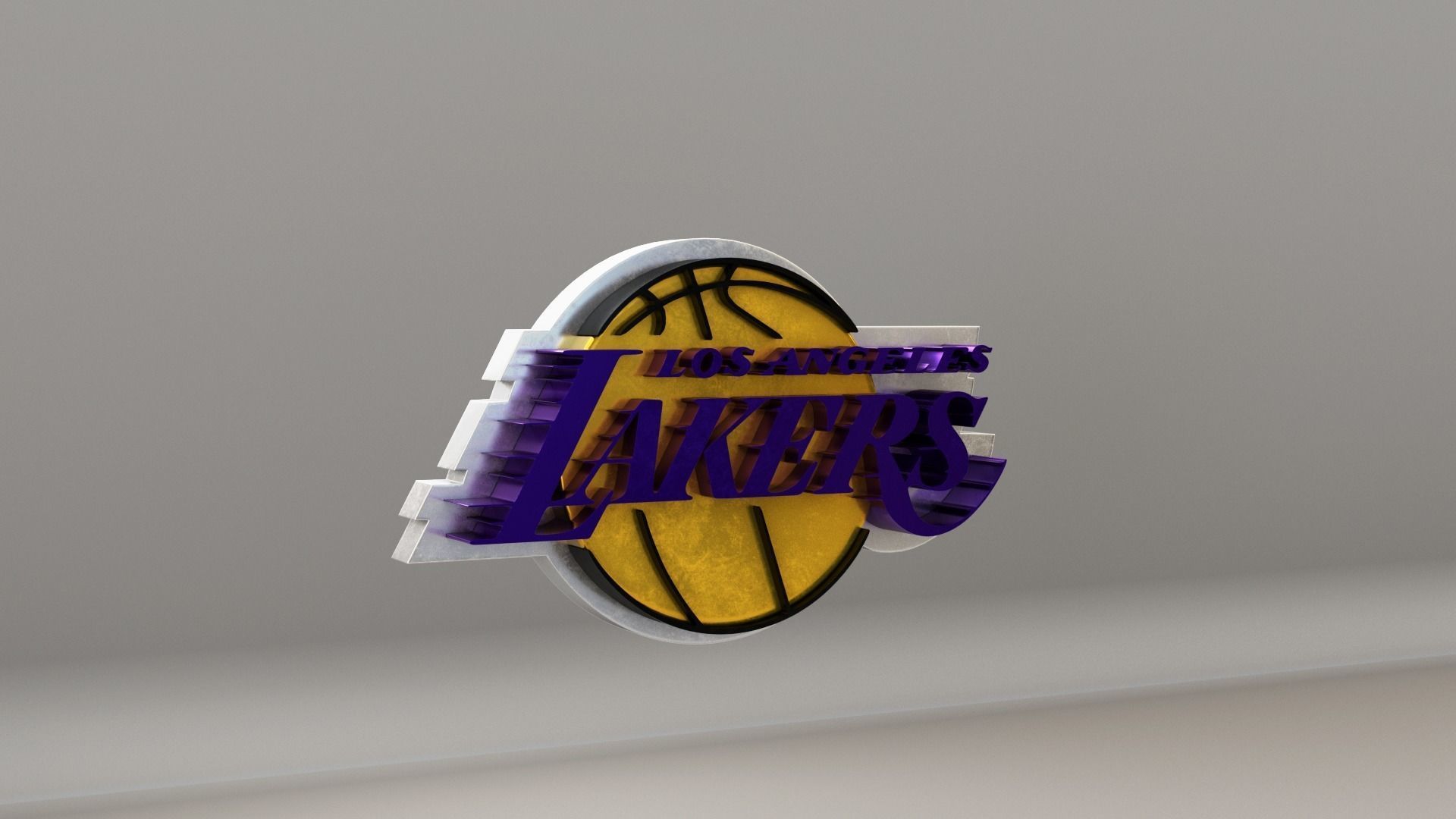 NBA Los Angeles Lakers Logo 3D model_3