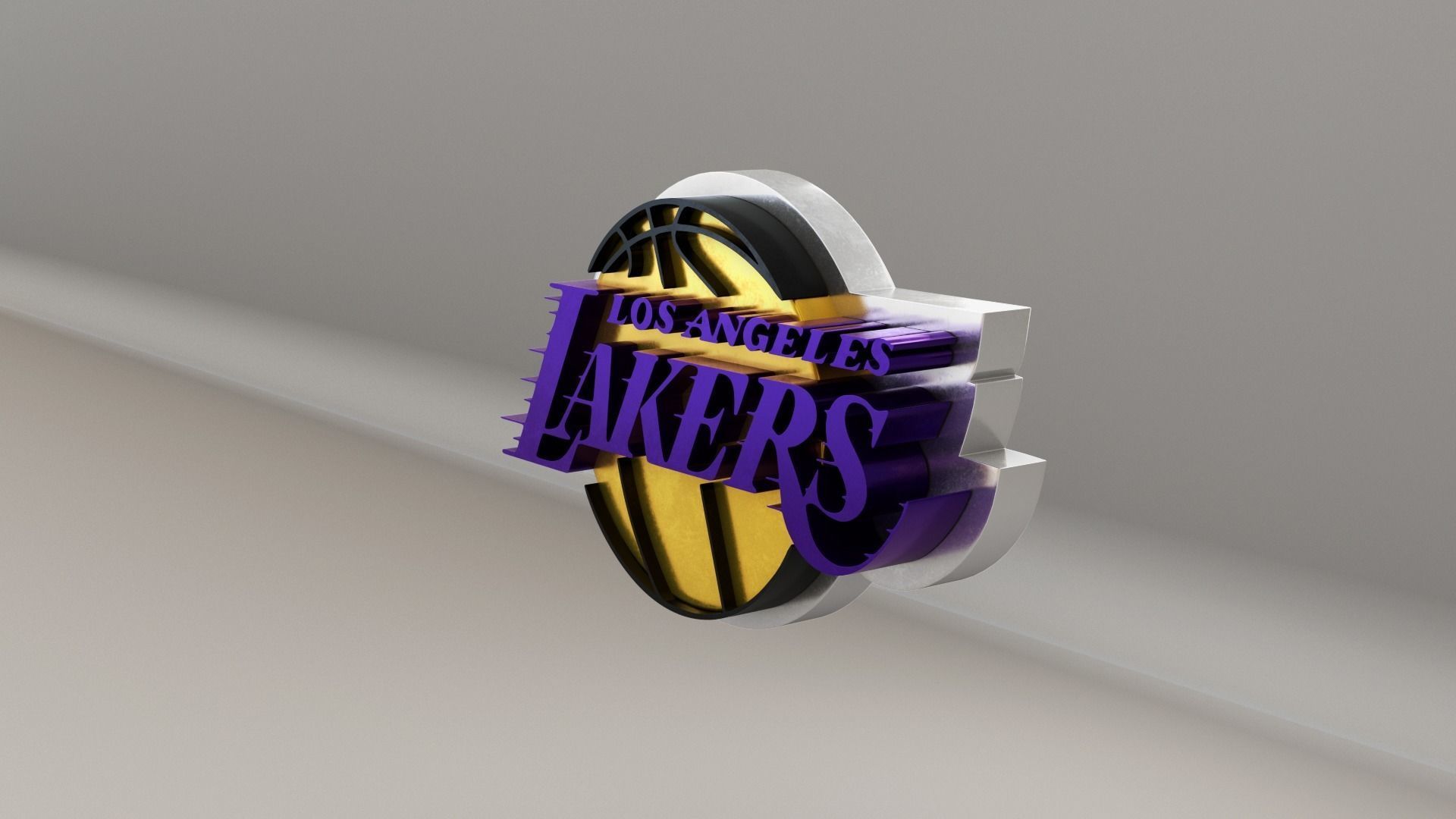 NBA Los Angeles Lakers Logo 3D model_5
