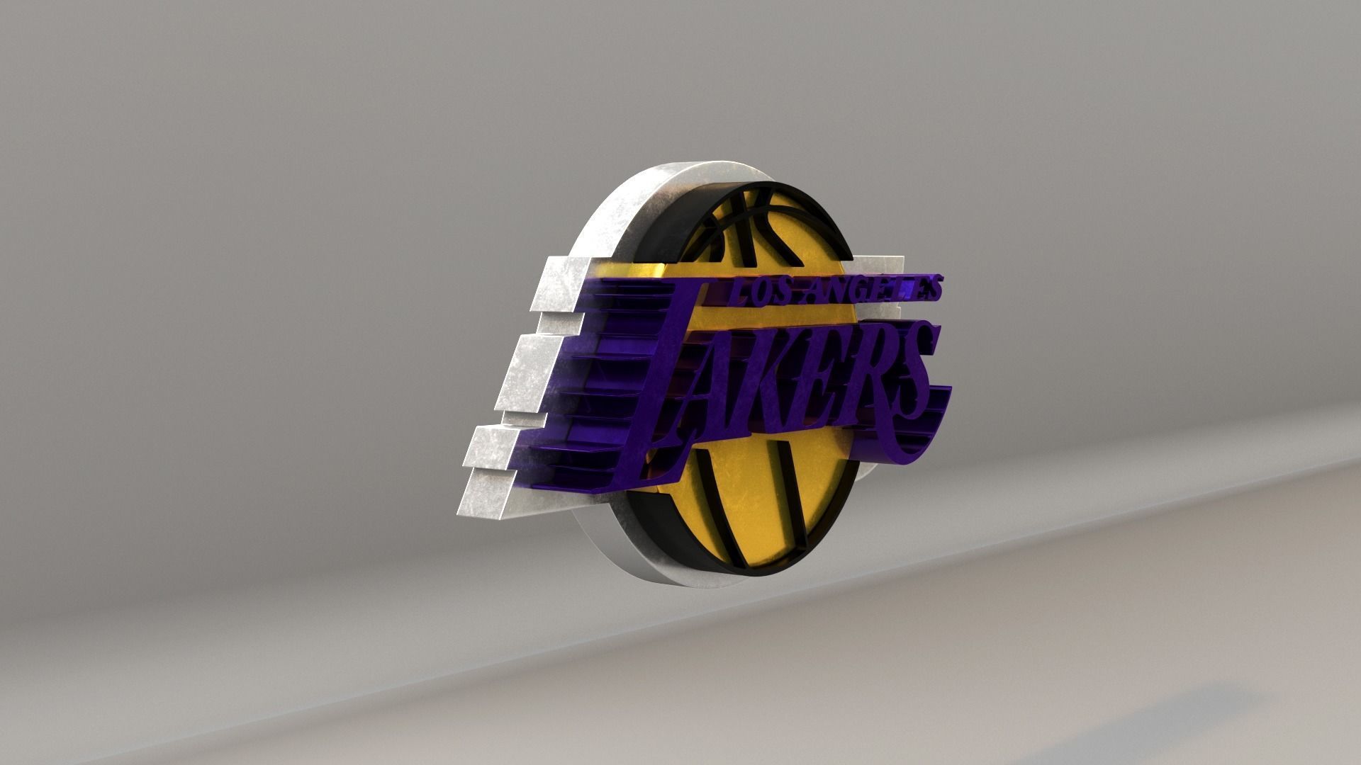 NBA Los Angeles Lakers Logo 3D model_4