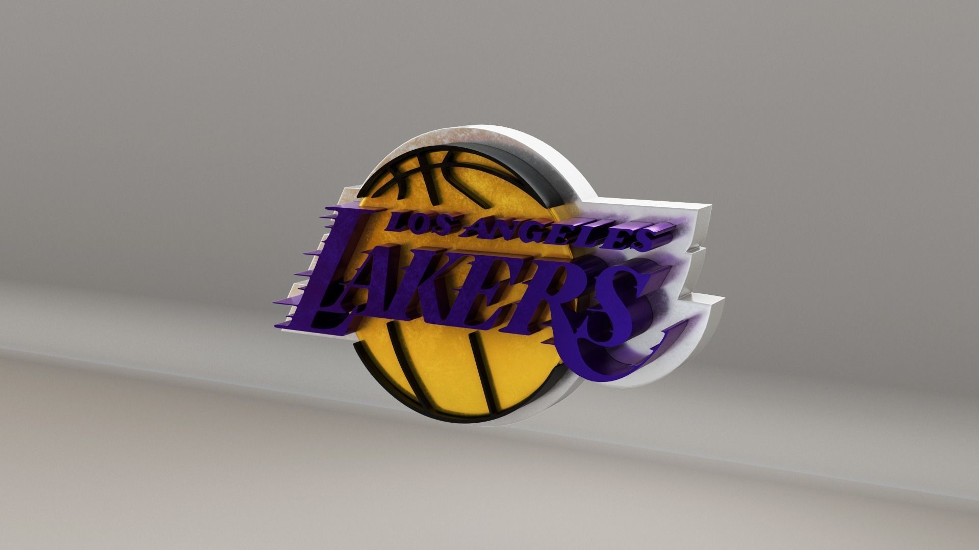 NBA Los Angeles Lakers Logo 3D model_2