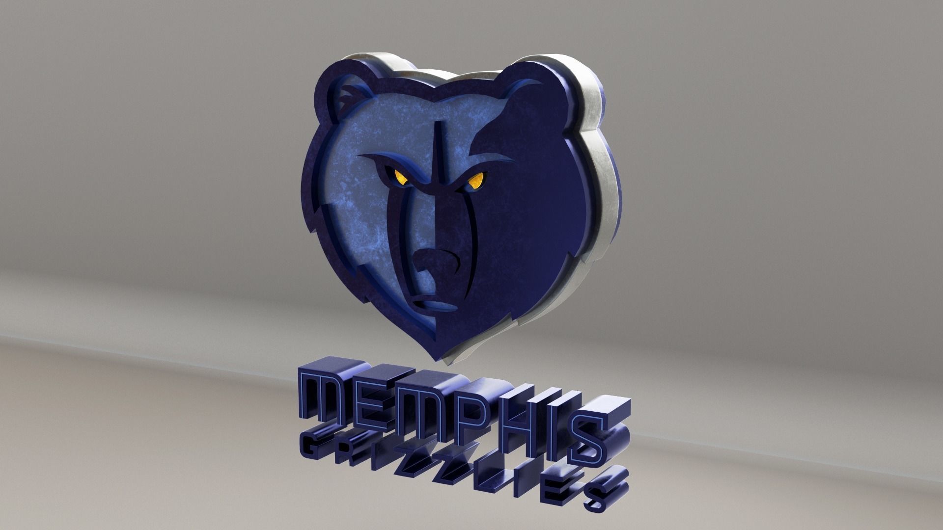 NBA Memphis Grizzlies Logo 3D model_2