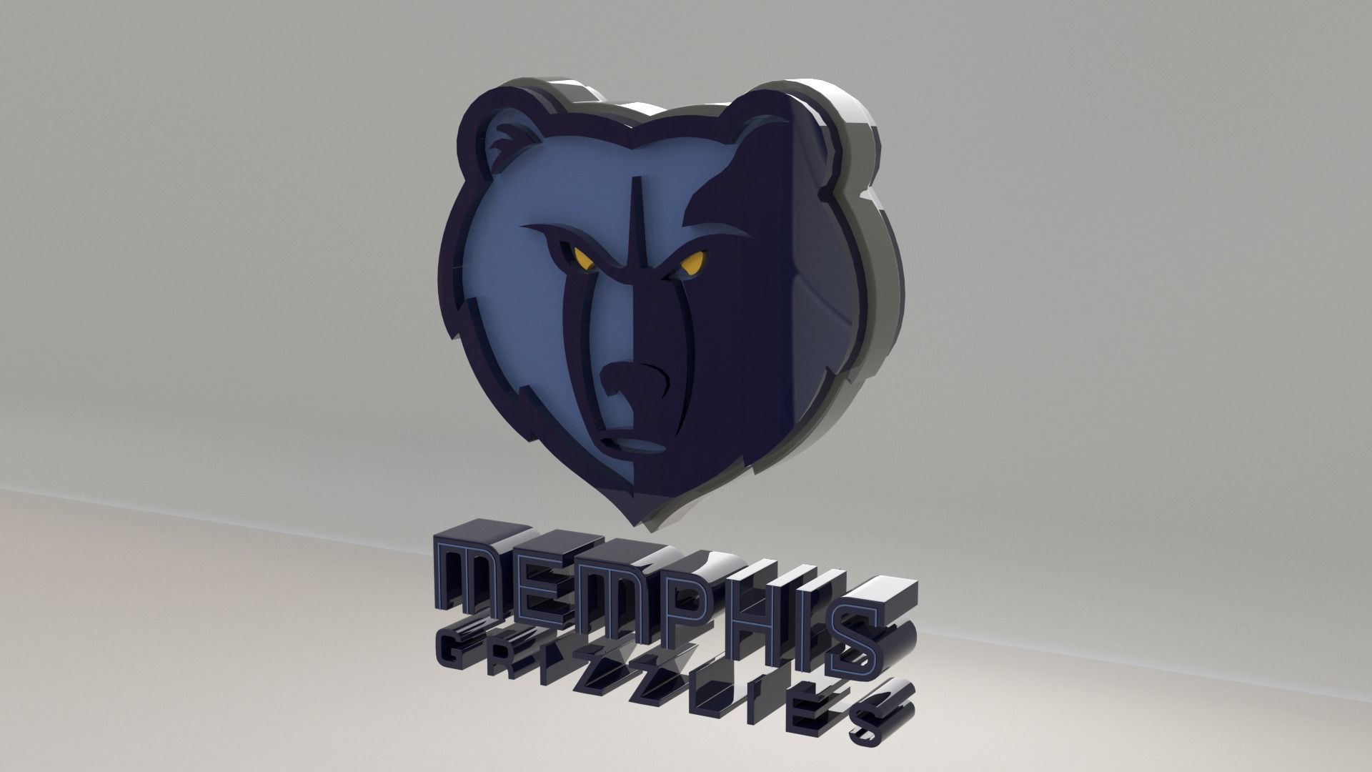 NBA Memphis Grizzlies Logo 3D model_6