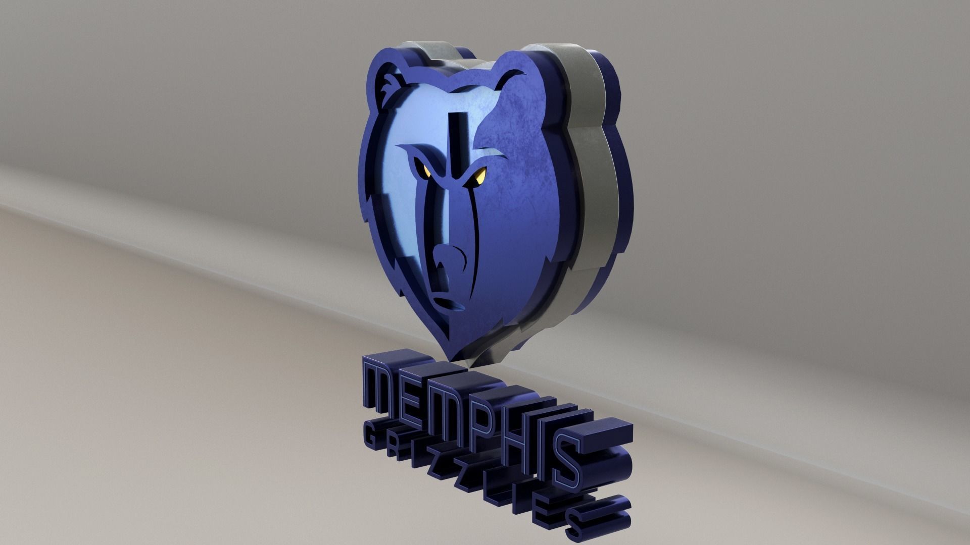 NBA Memphis Grizzlies Logo 3D model_5
