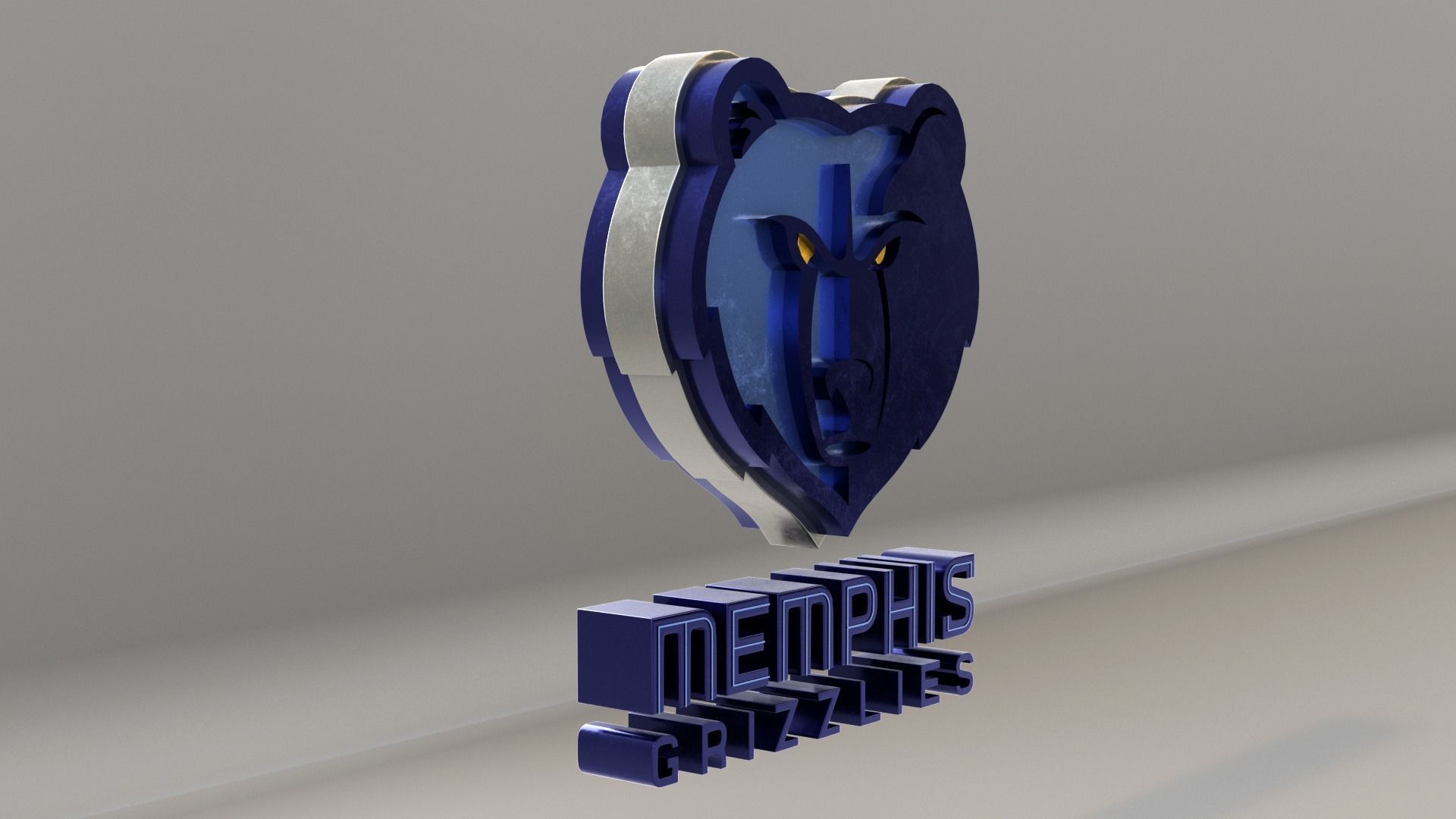NBA Memphis Grizzlies Logo 3D model_4