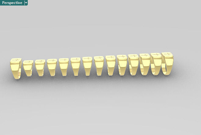 Men ring with cross 3D print model_2