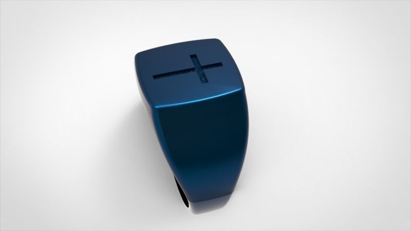 Men ring with cross 3D print model_25