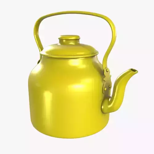 Teapot-metal-yellow