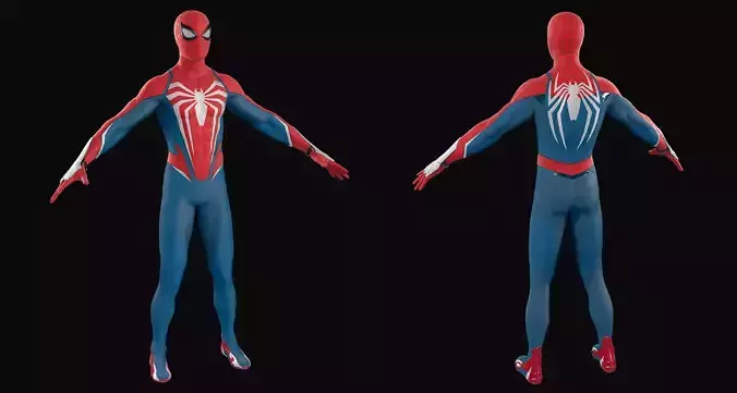 Spiderman Advanced Suit 2 for Blender 3-4 