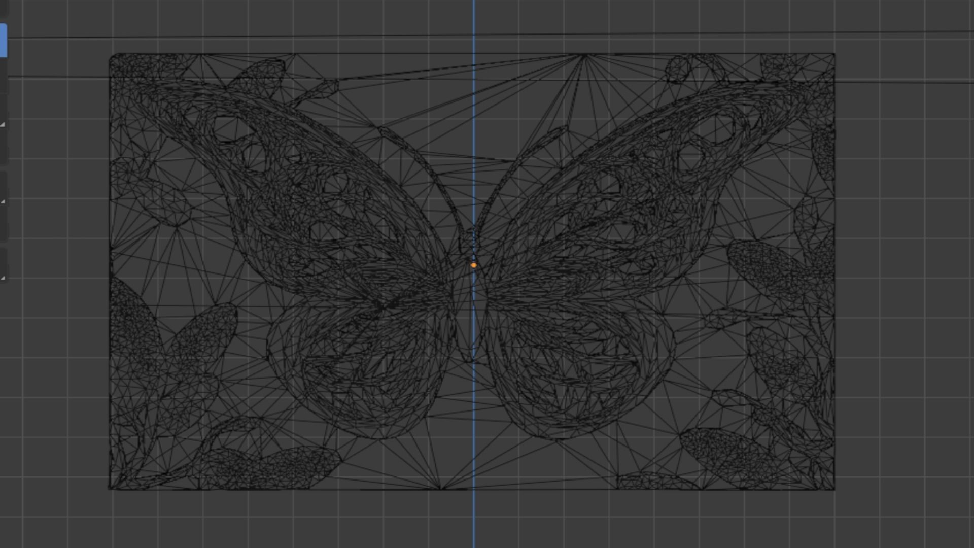 decor set wall panel butterfly relief mural CNC 11 3D print model_4