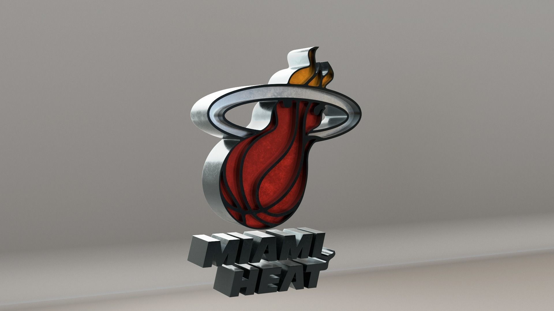 NBA Miami Heat Logo 3D model_3