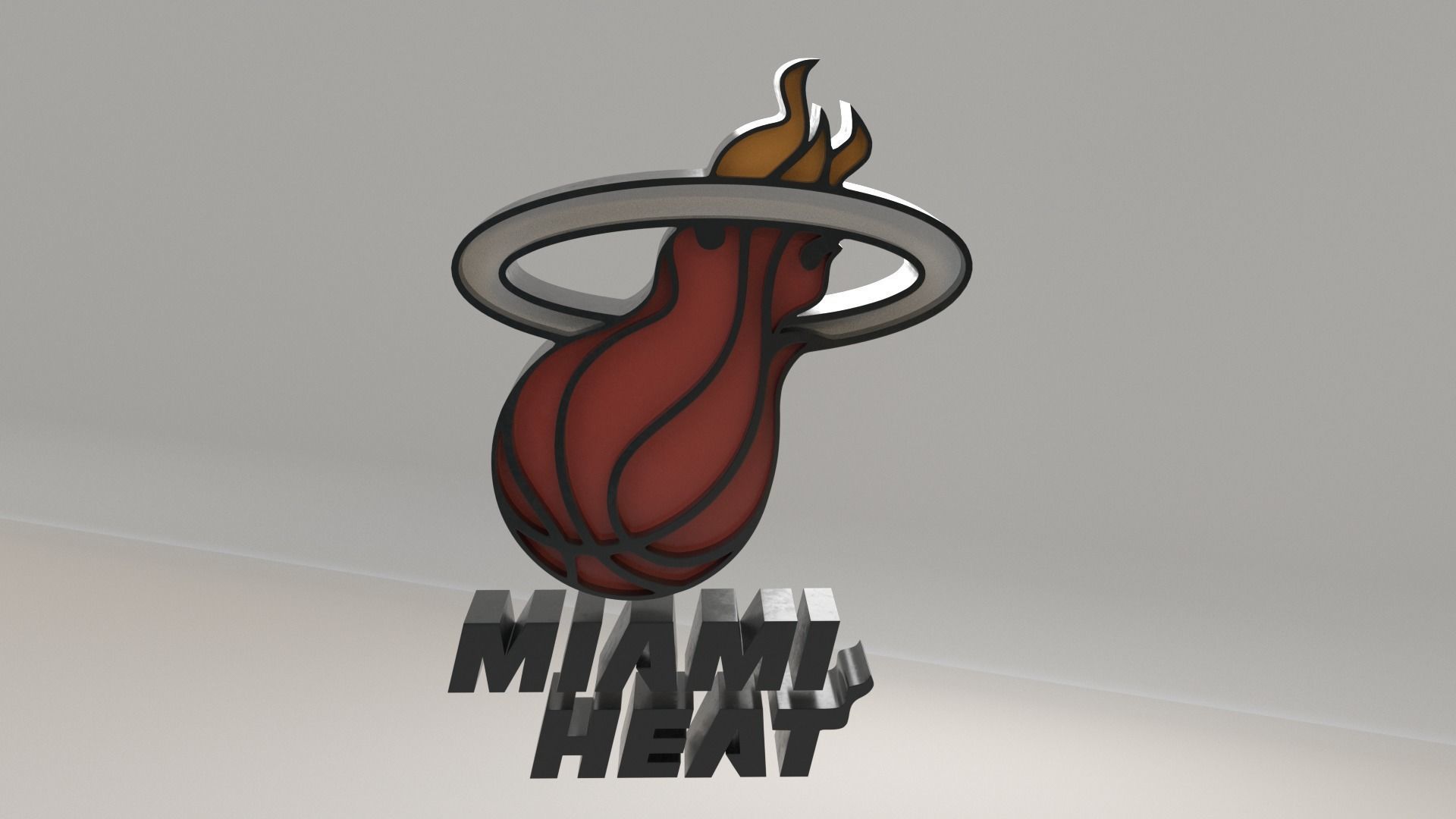 NBA Miami Heat Logo 3D model_6