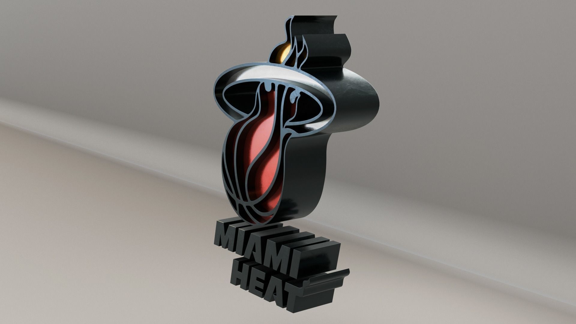NBA Miami Heat Logo 3D model_5