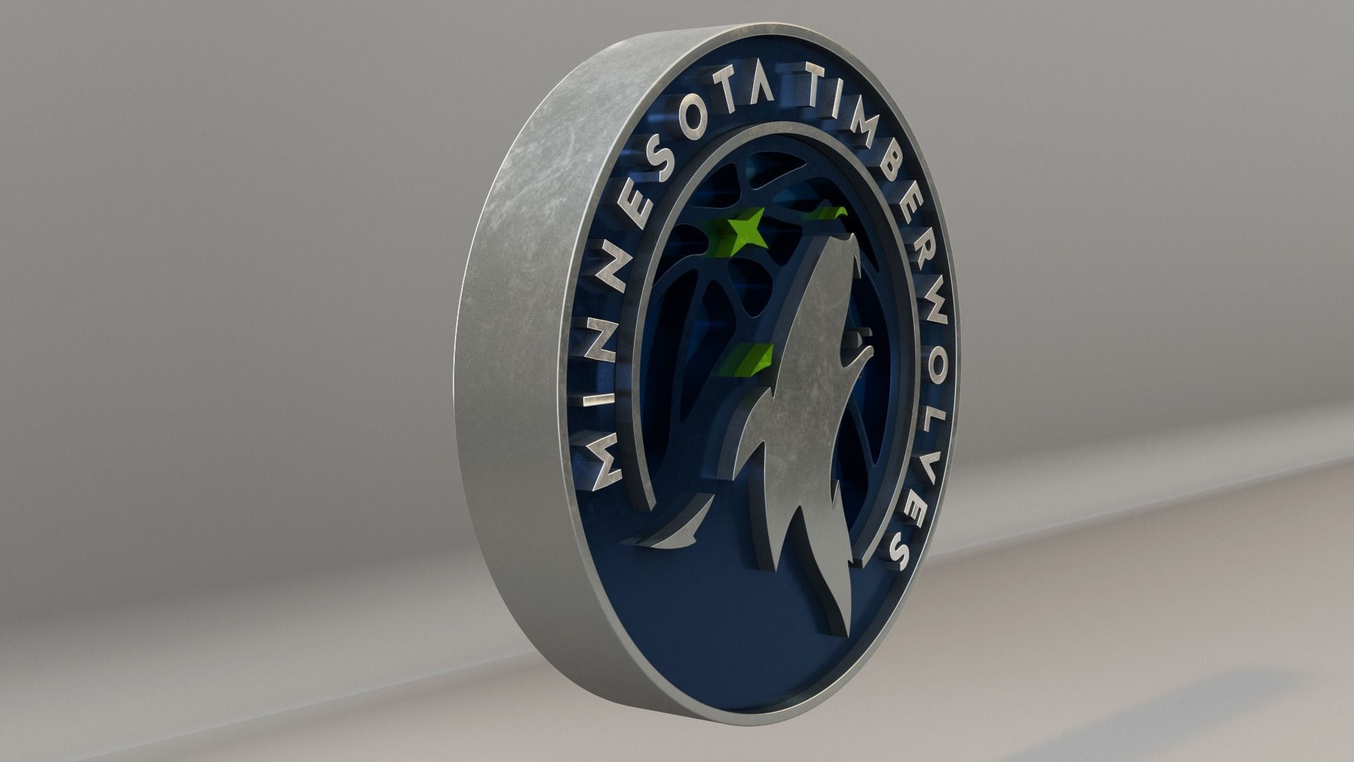 NBA Minessota Timberwolves Logo 3D model_4