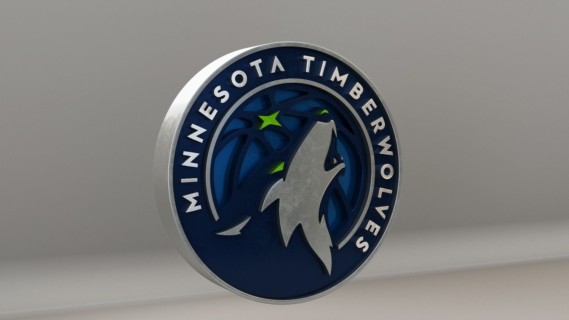 NBA Minessota Timberwolves Logo 3D model_3