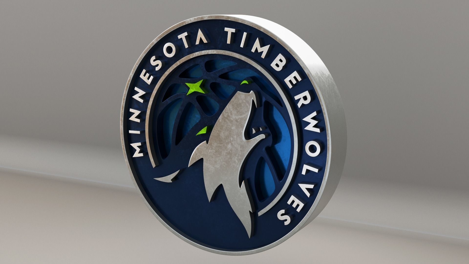 NBA Minessota Timberwolves Logo 3D model_2