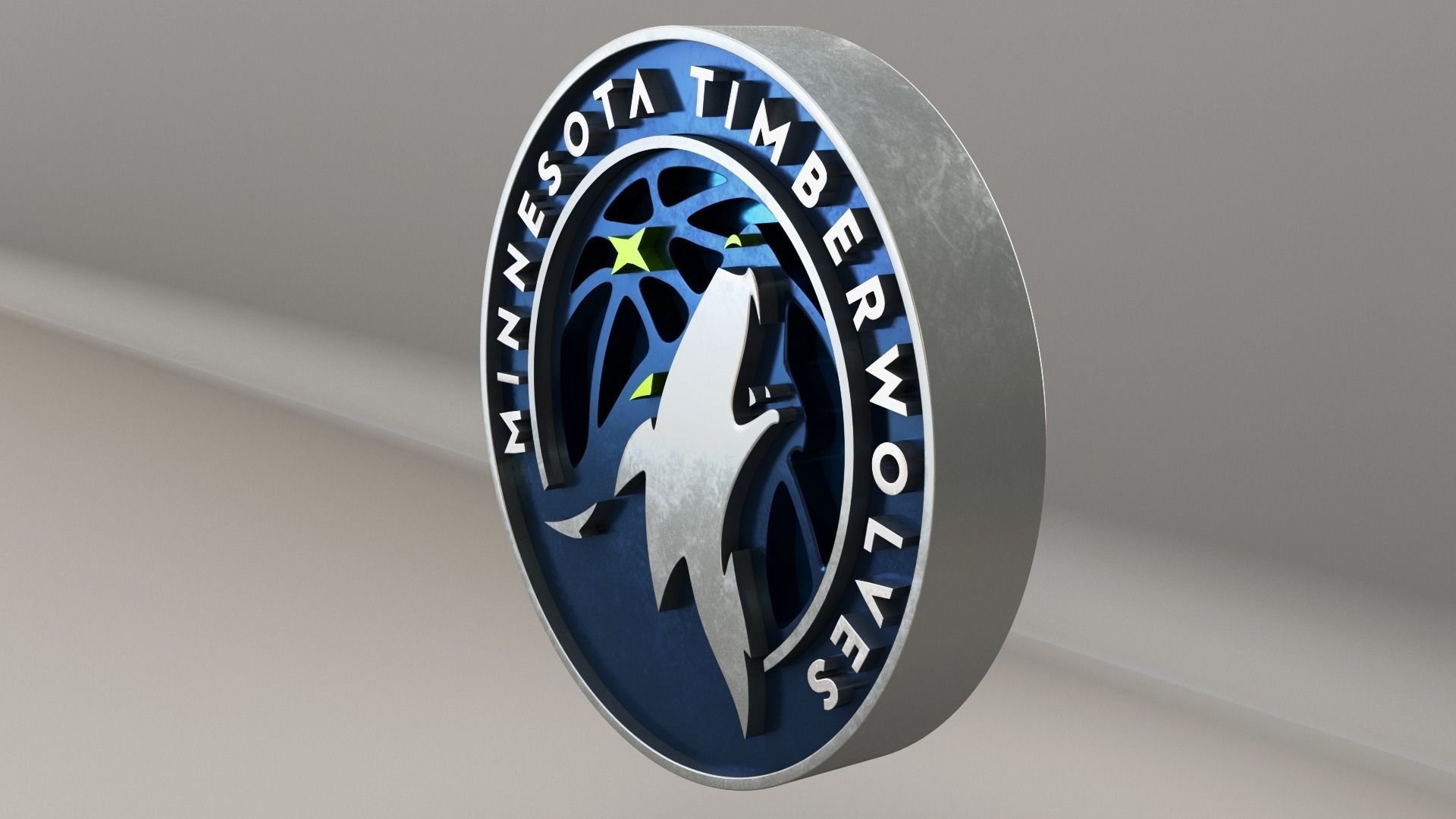 NBA Minessota Timberwolves Logo 3D model_5