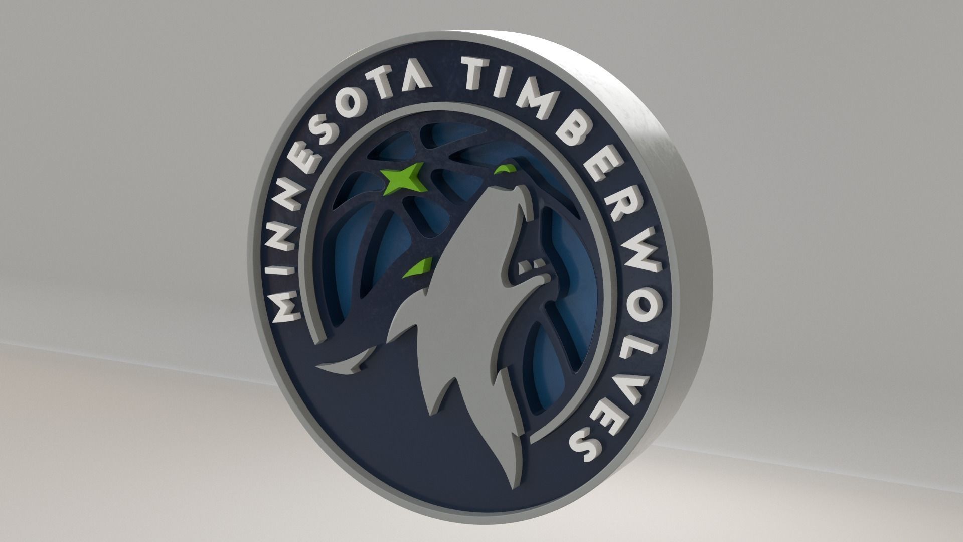 NBA Minessota Timberwolves Logo 3D model_6