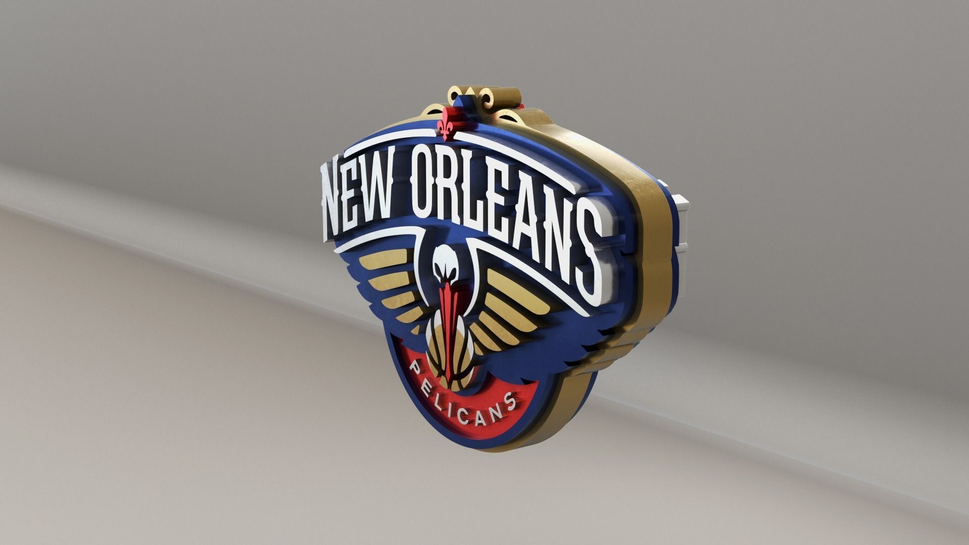 NBA New Orleans Pelicans Logo 3D model_5