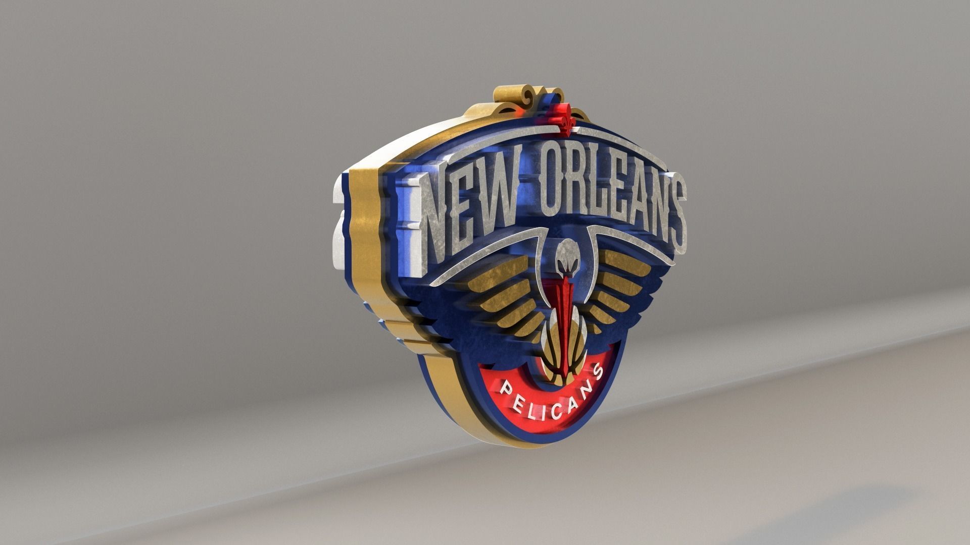 NBA New Orleans Pelicans Logo 3D model_4