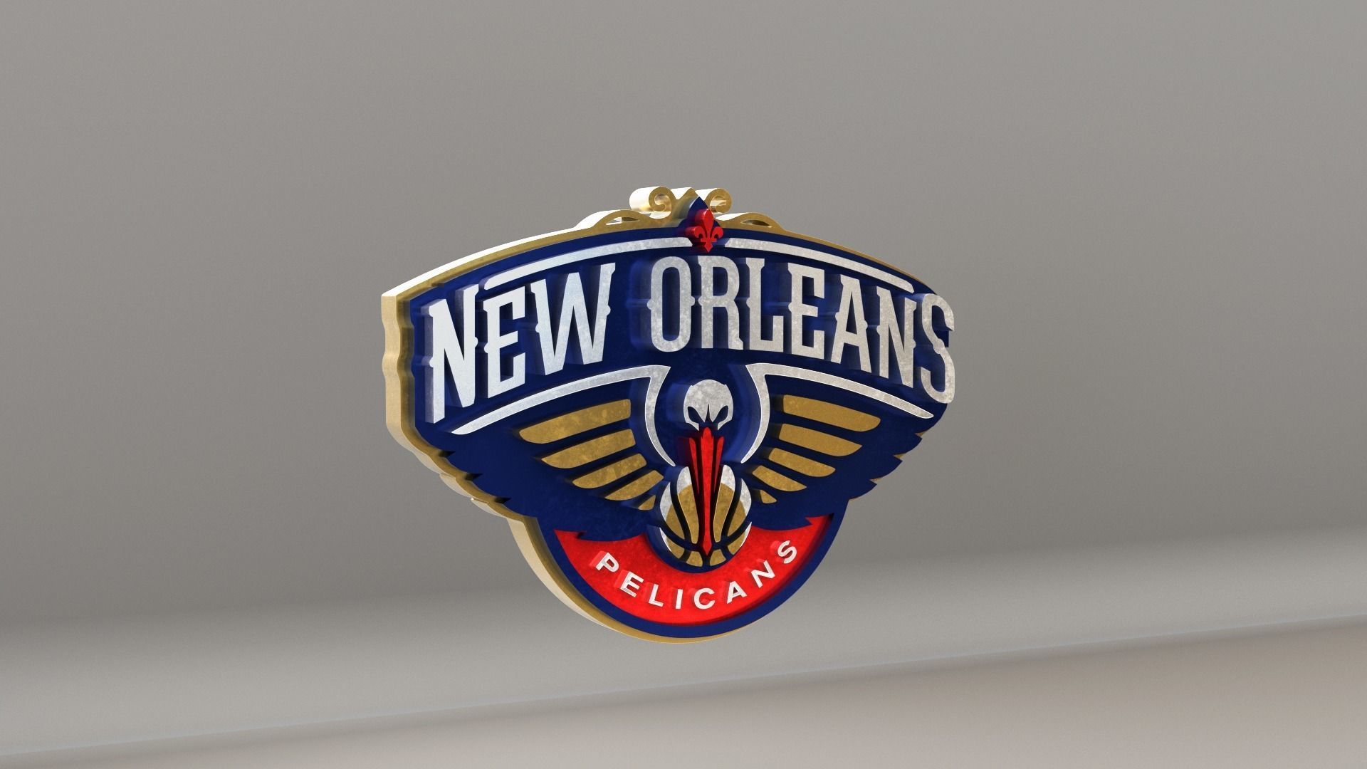 NBA New Orleans Pelicans Logo 3D model_3
