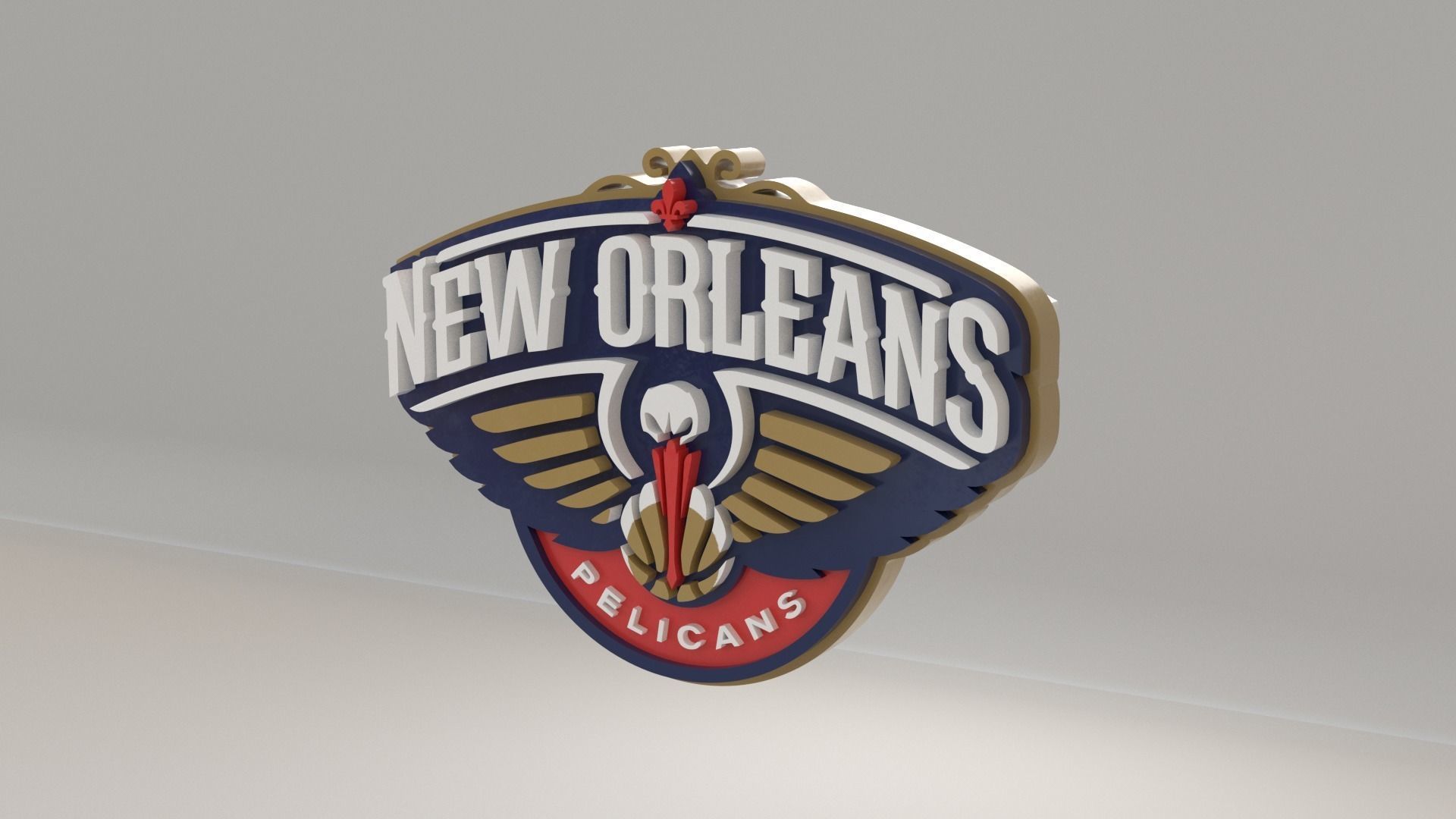 NBA New Orleans Pelicans Logo 3D model_6