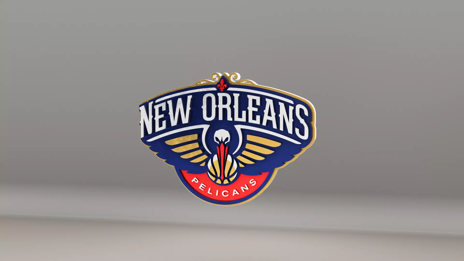 NBA New Orleans Pelicans Logo 3D model_0