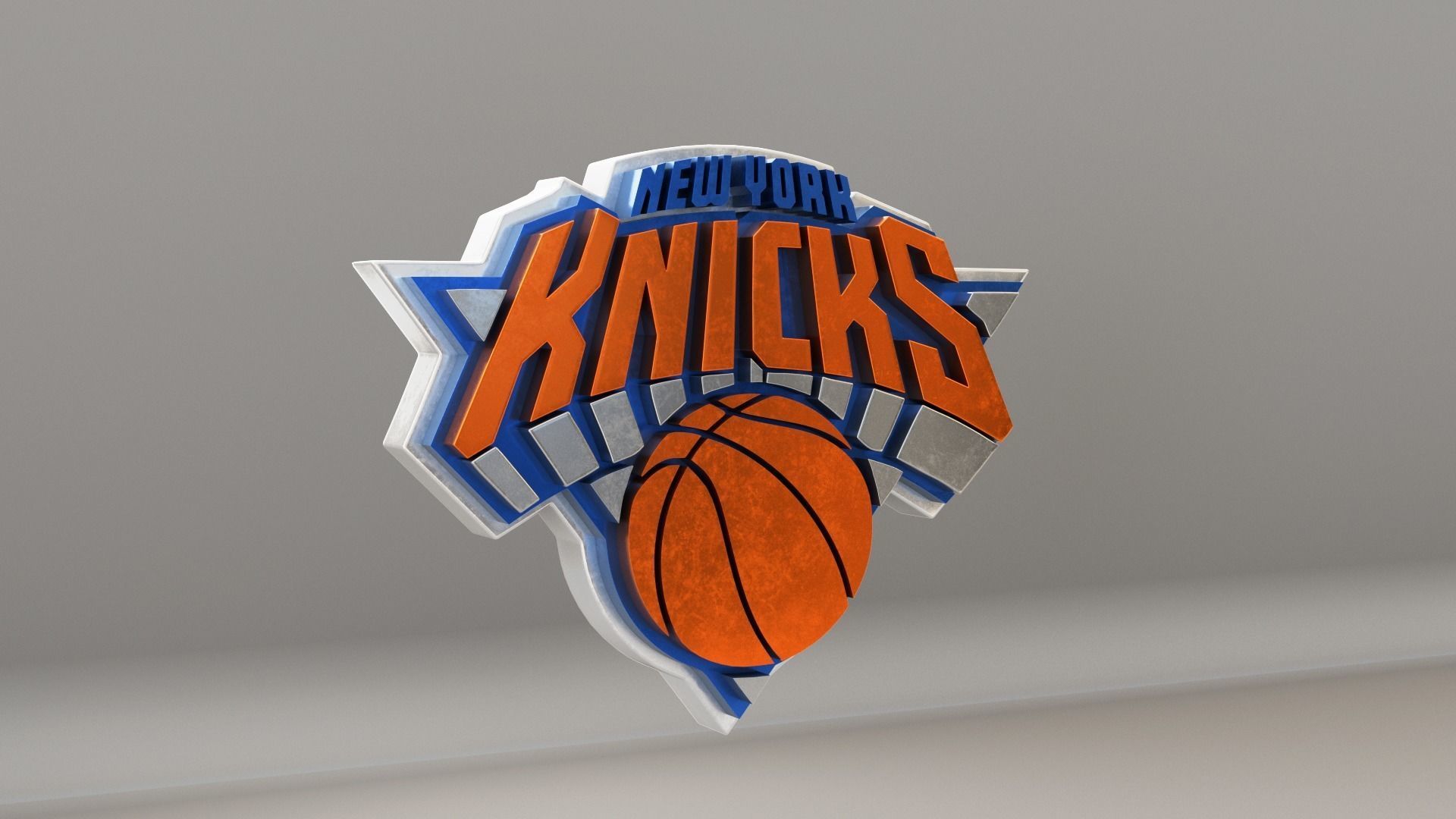 NBA New York Knicks Logo 3D model_3