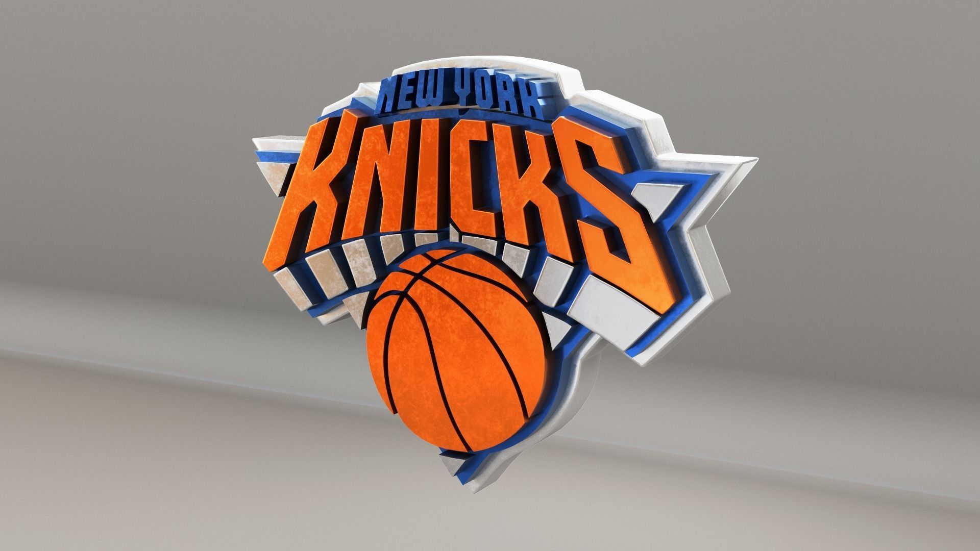 NBA New York Knicks Logo 3D model_2