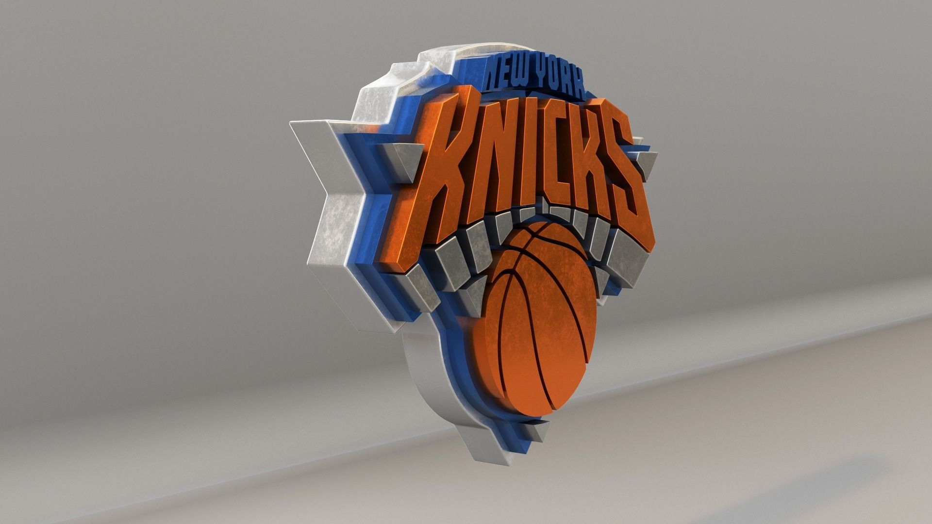 NBA New York Knicks Logo 3D model_4