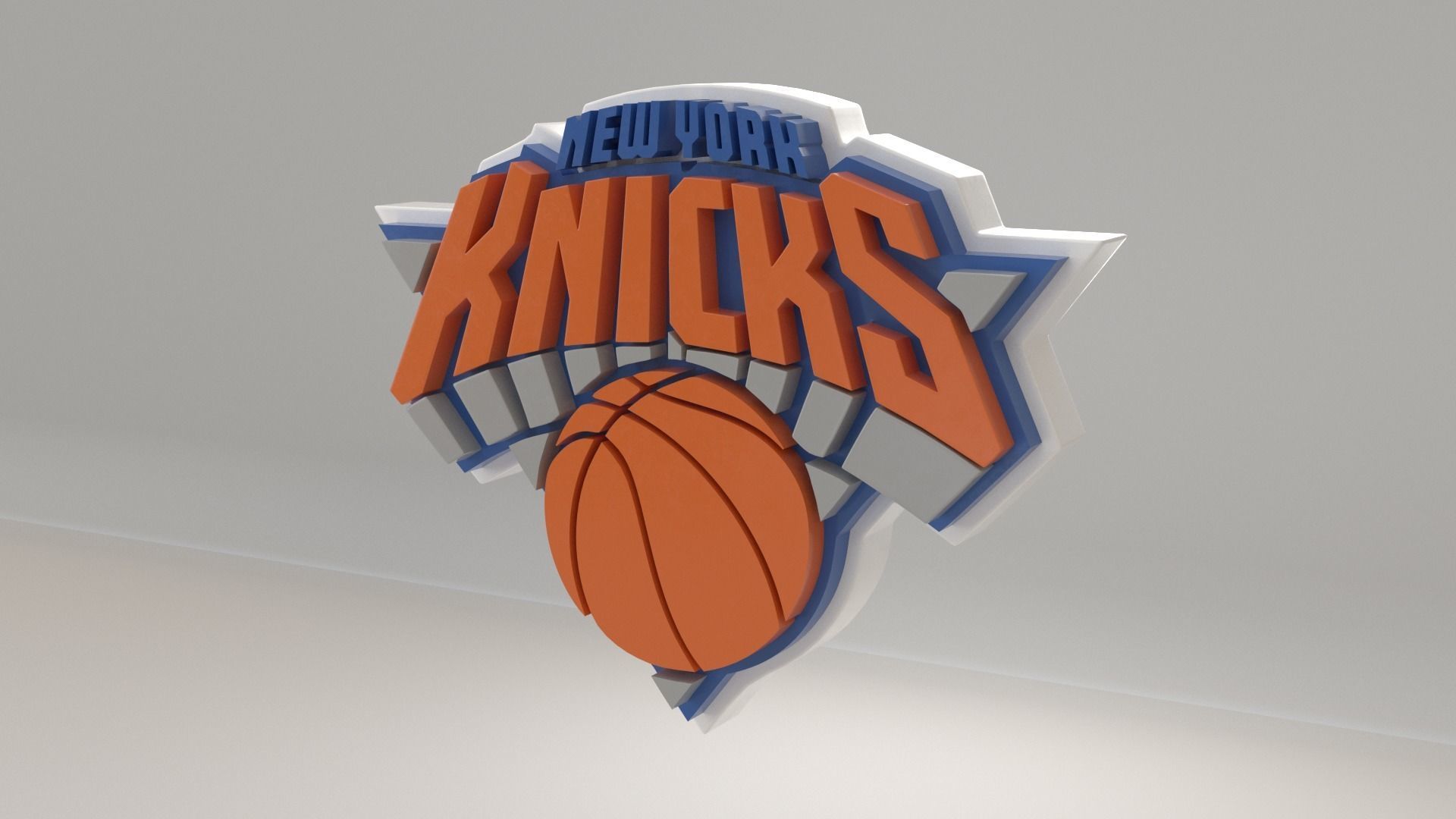NBA New York Knicks Logo 3D model_6
