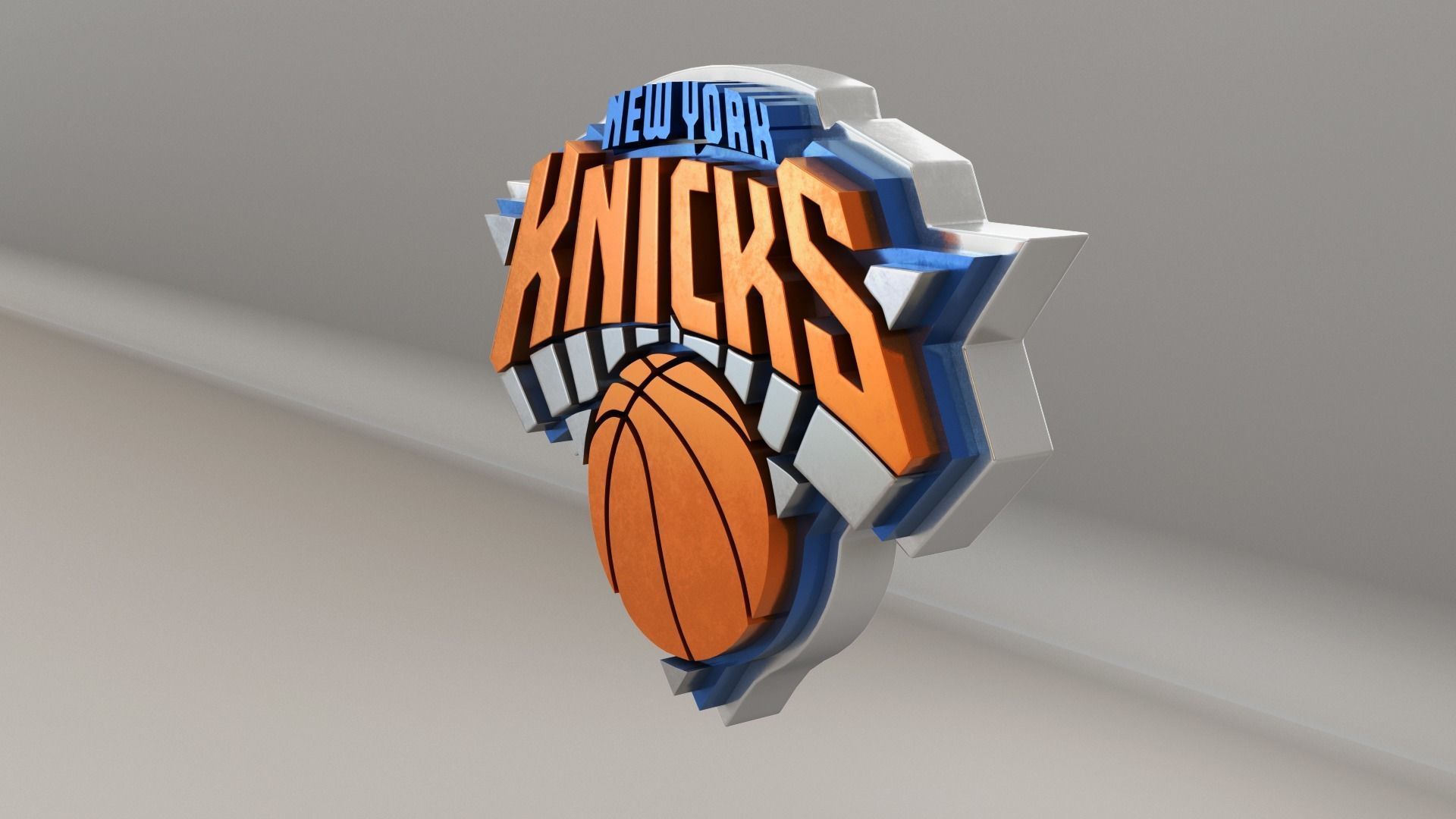 NBA New York Knicks Logo 3D model_5
