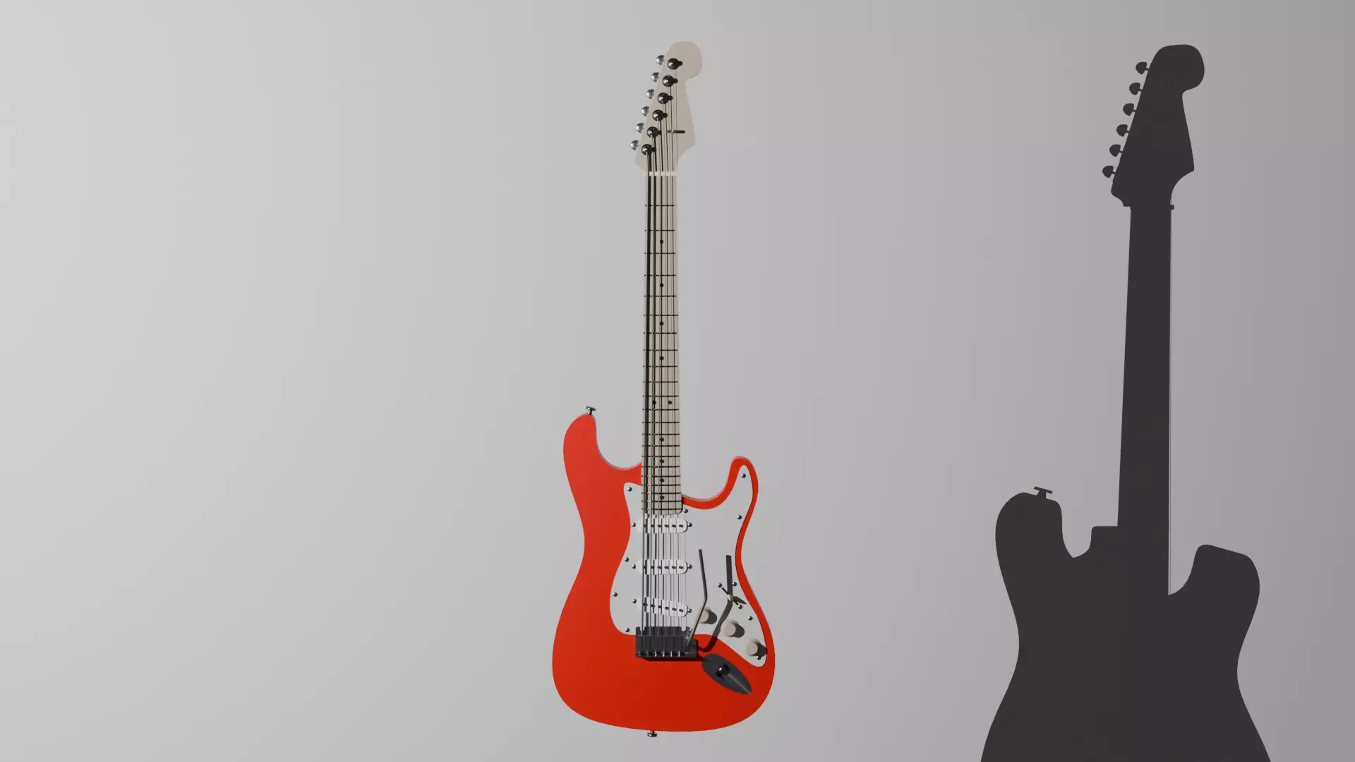 Stratocaster electric guitar Free low-poly 3D model
