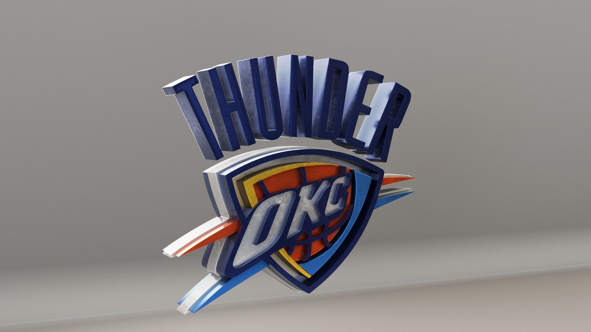 NBA Oklahoma City Thunder Logo 3D model_3