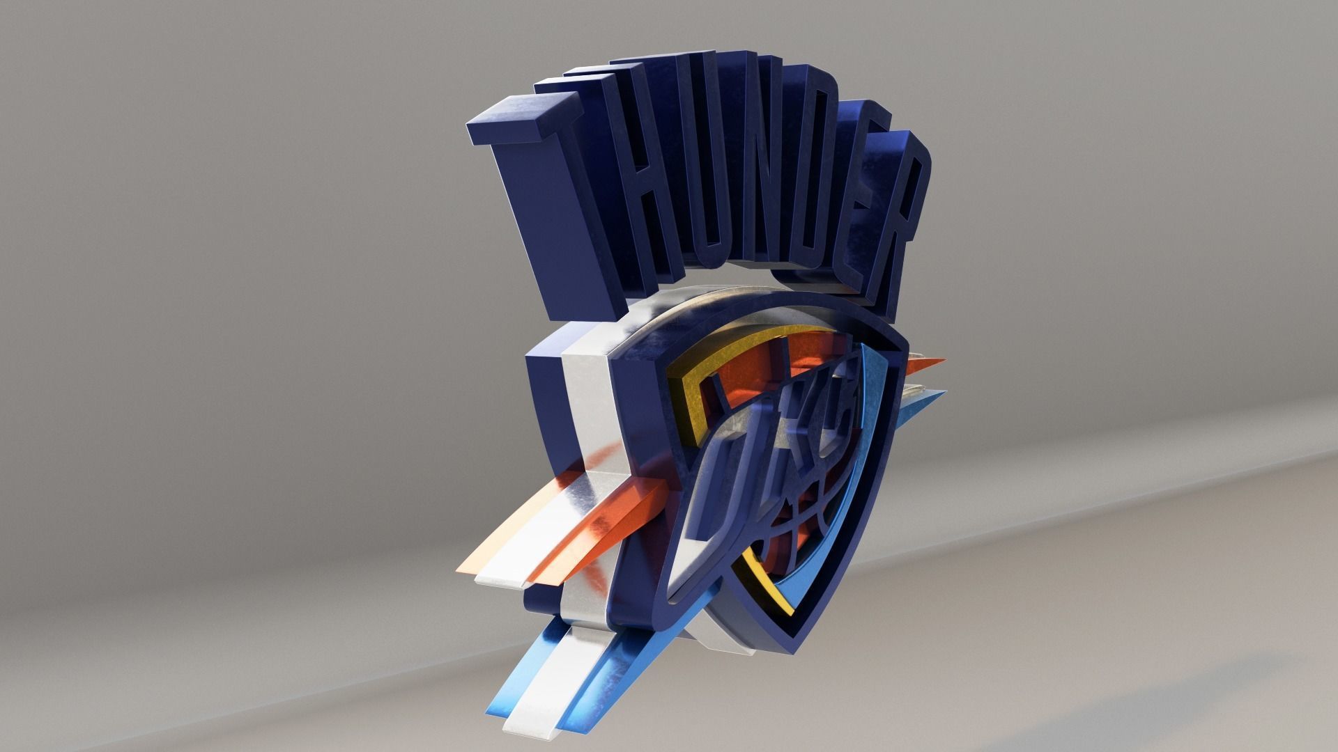NBA Oklahoma City Thunder Logo 3D model_4