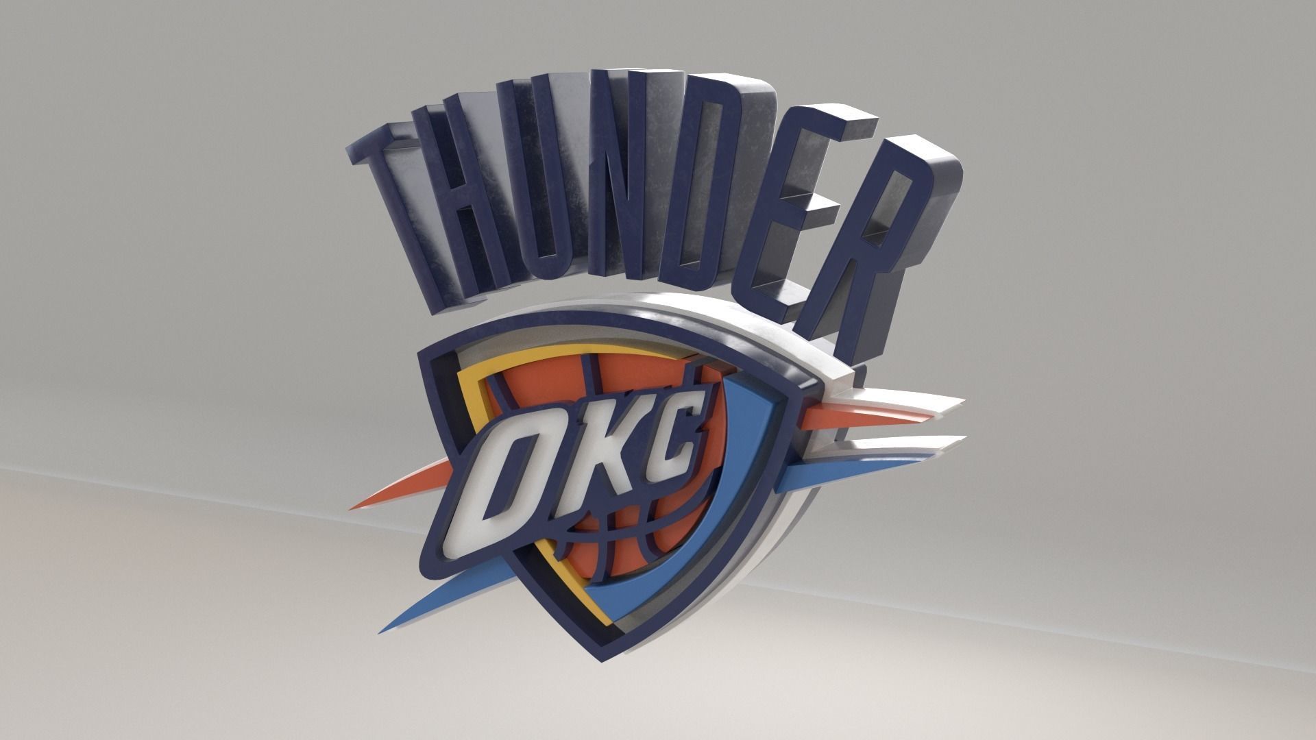 NBA Oklahoma City Thunder Logo 3D model_6