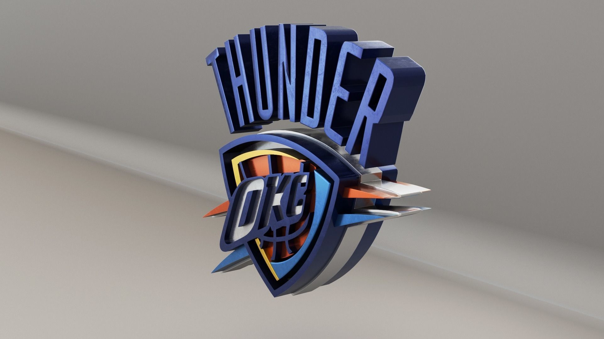 NBA Oklahoma City Thunder Logo 3D model_5