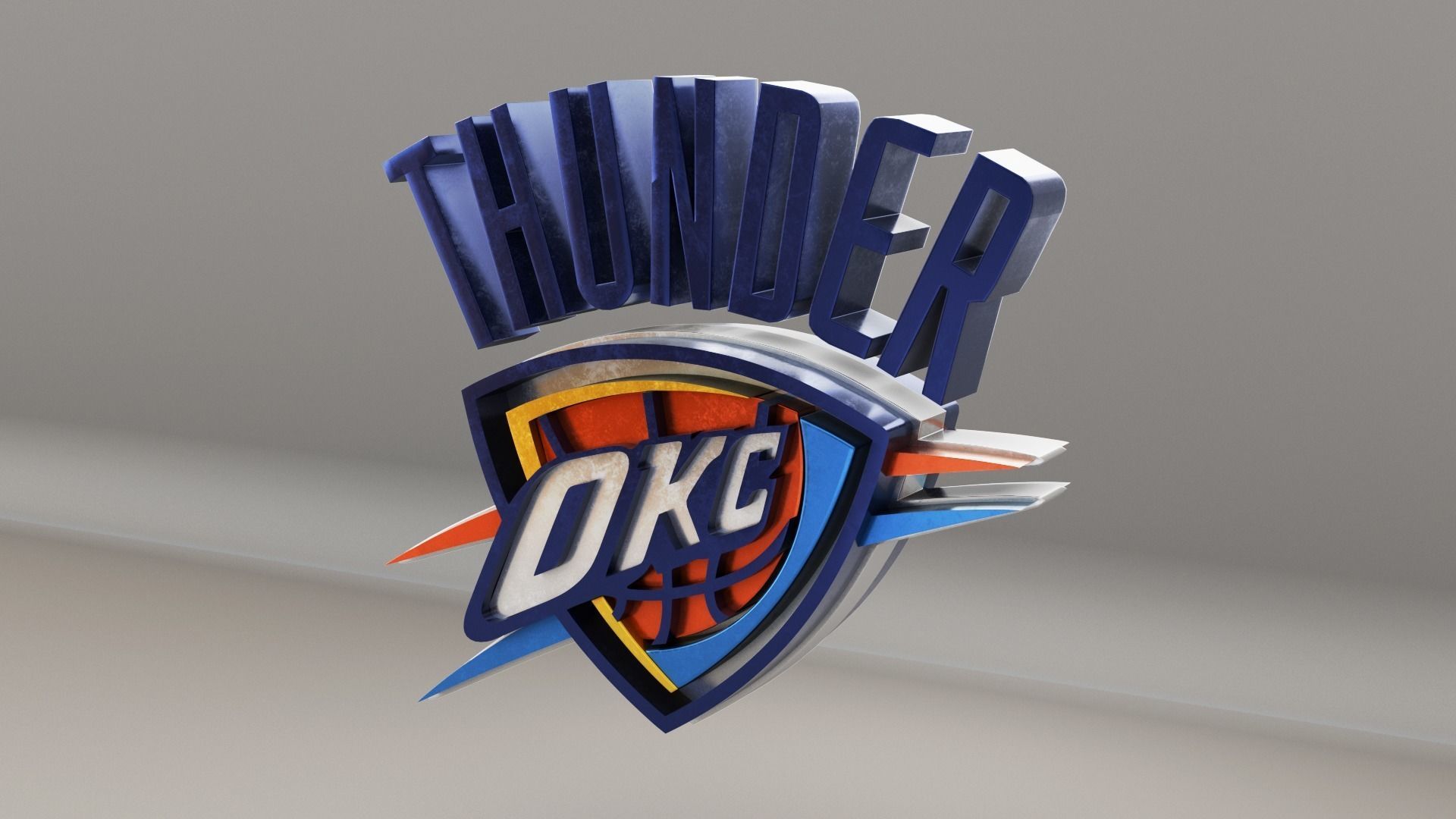 NBA Oklahoma City Thunder Logo 3D model_2
