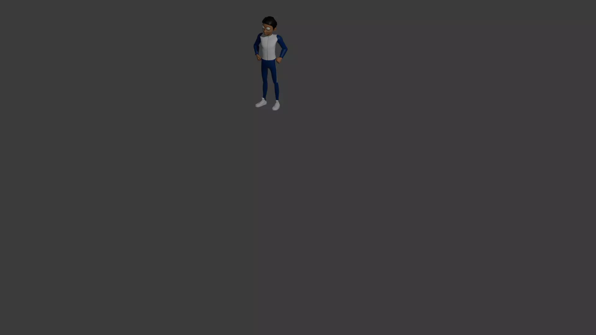 Boy model with blue pants jumping walking in the grass animation Free 3D model