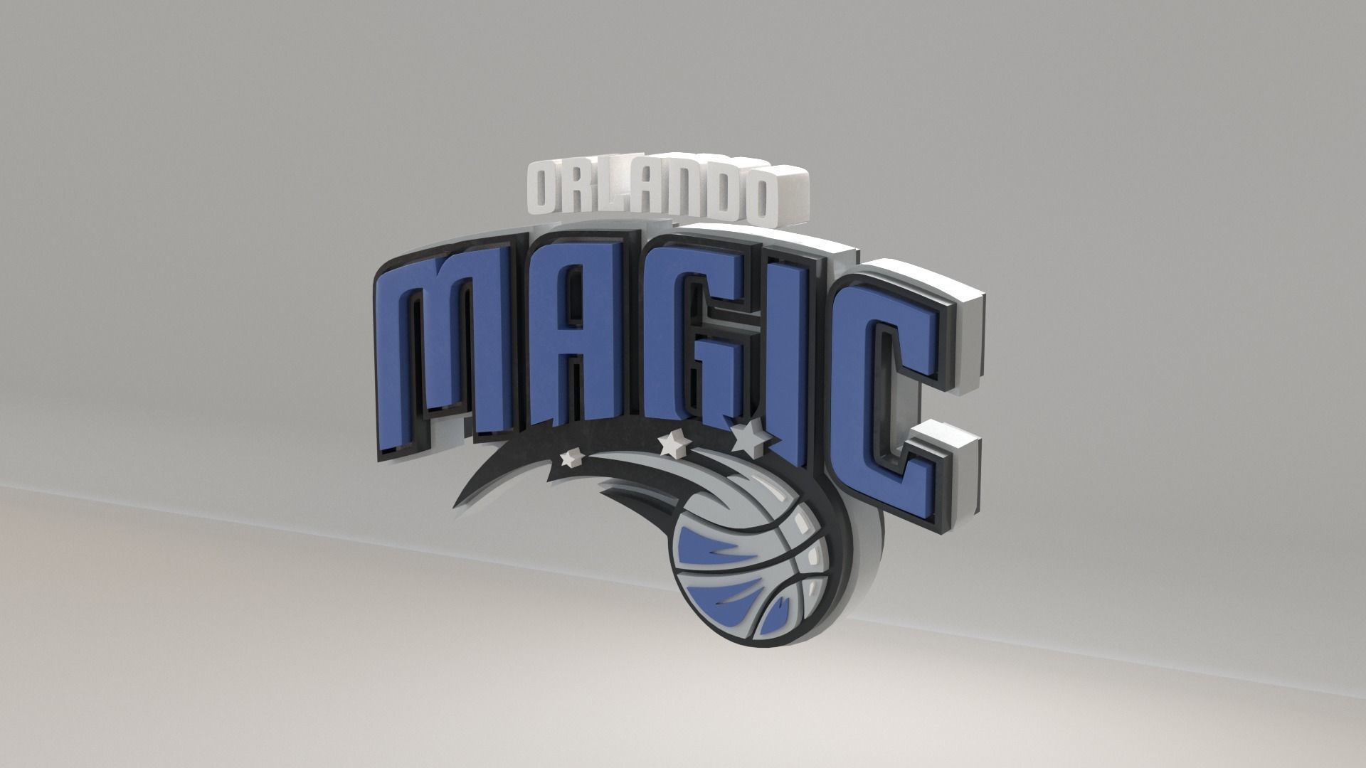 NBA Orlando Magic Logo 3D model_6