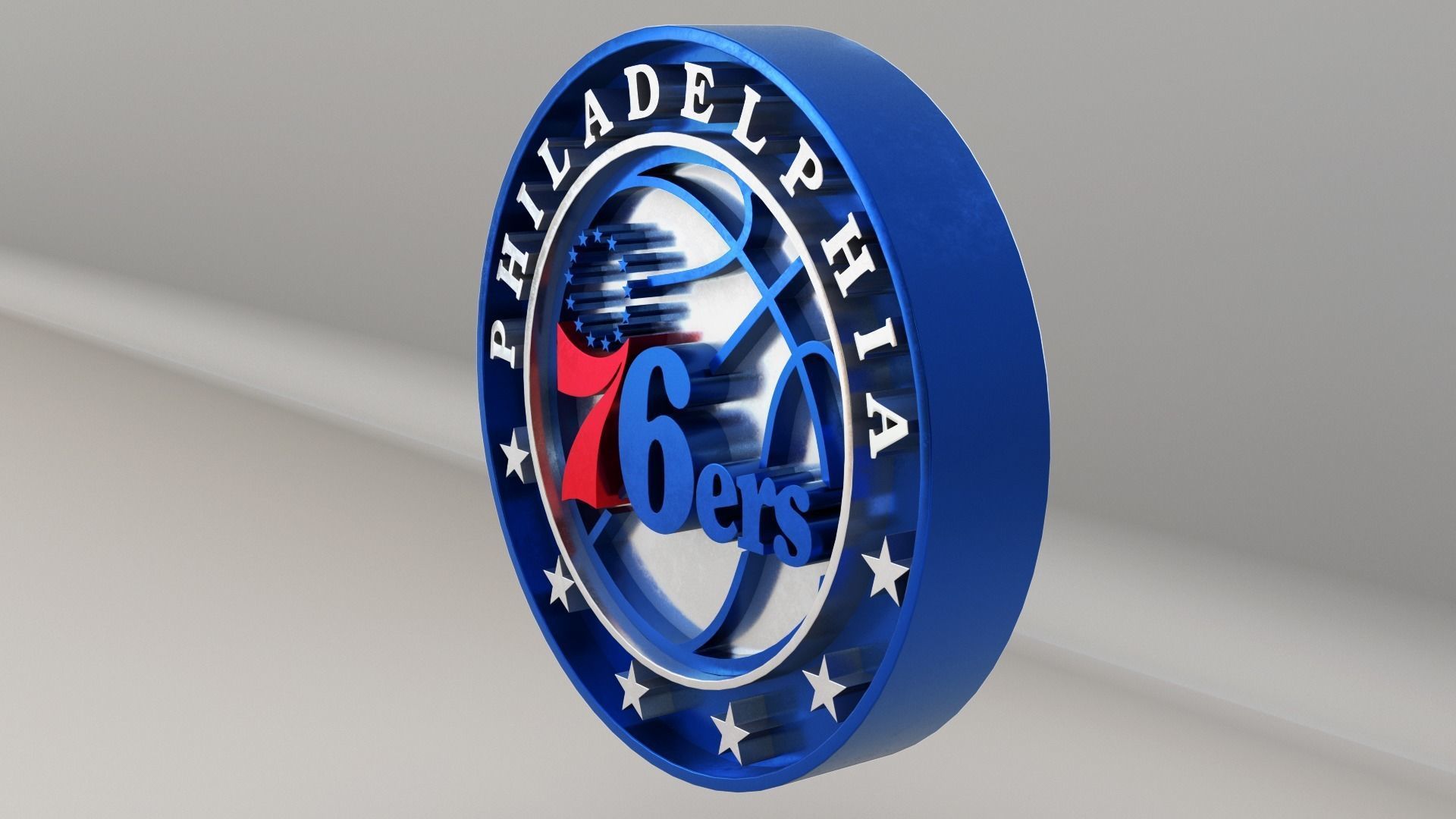 NBA Philadelphia 76ers Logo 3D model_5