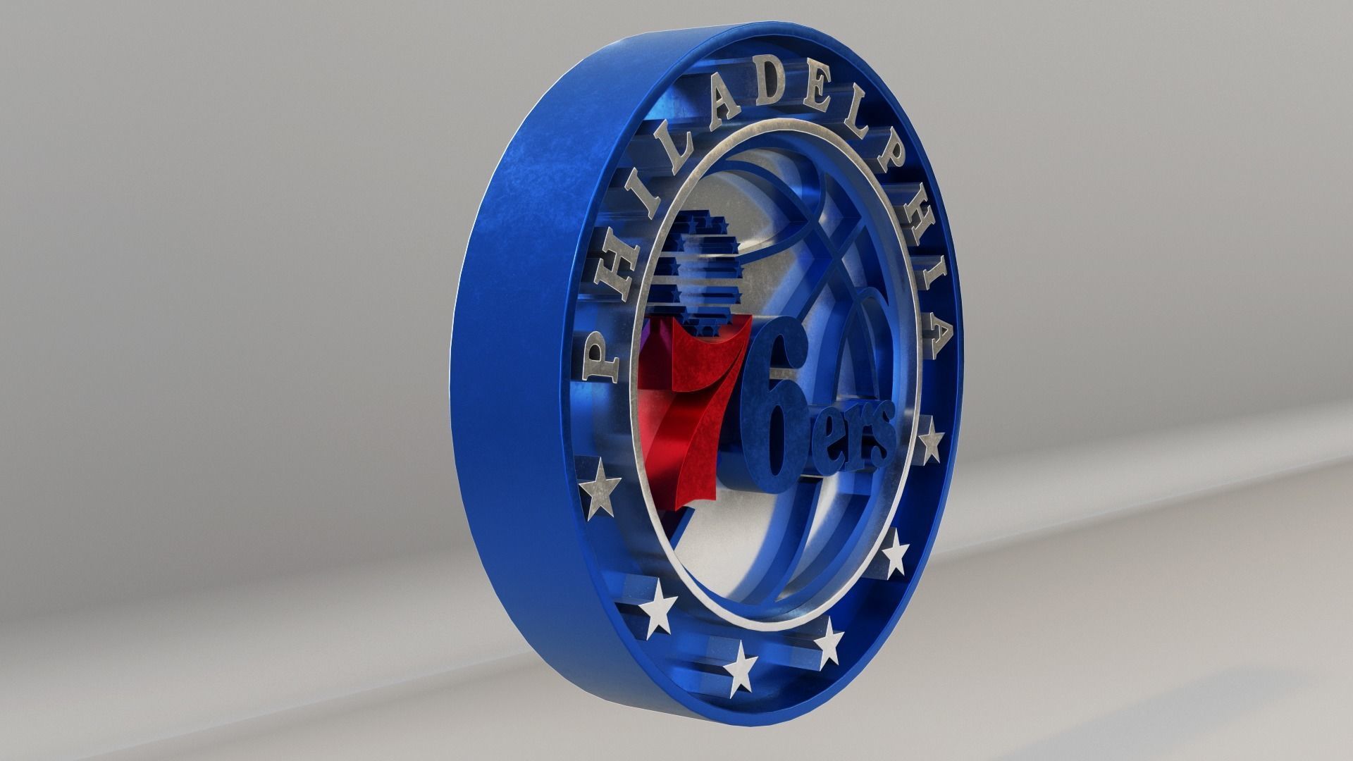 NBA Philadelphia 76ers Logo 3D model_4