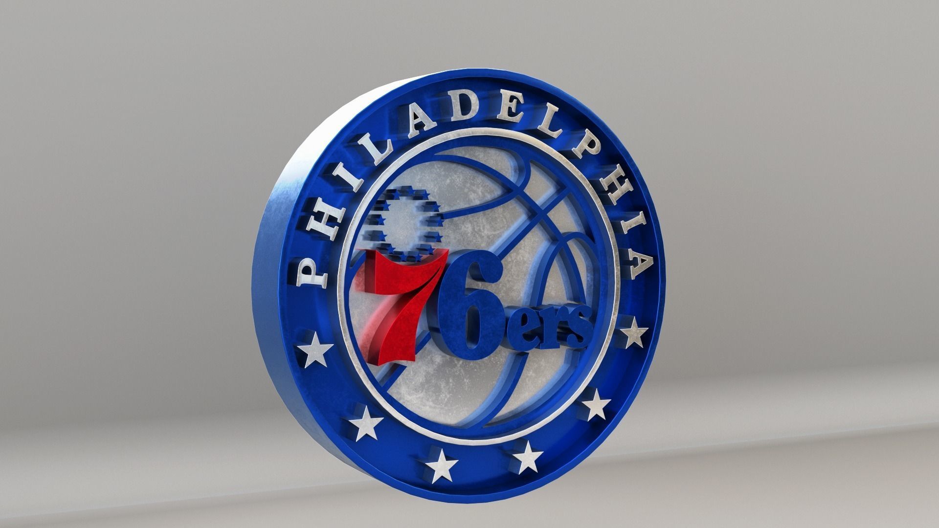 NBA Philadelphia 76ers Logo 3D model_3