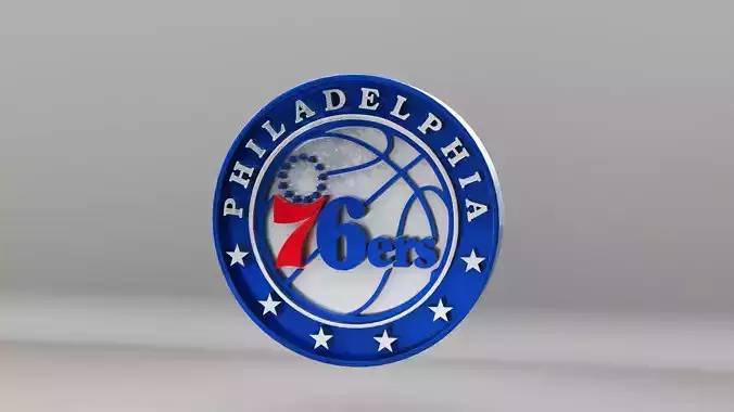 NBA Philadelphia 76ers Logo 3D model