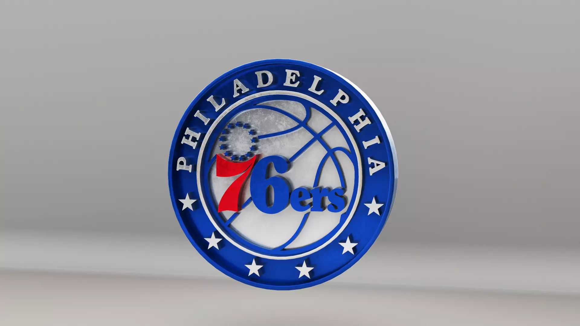 NBA Philadelphia 76ers Logo 3D model_0
