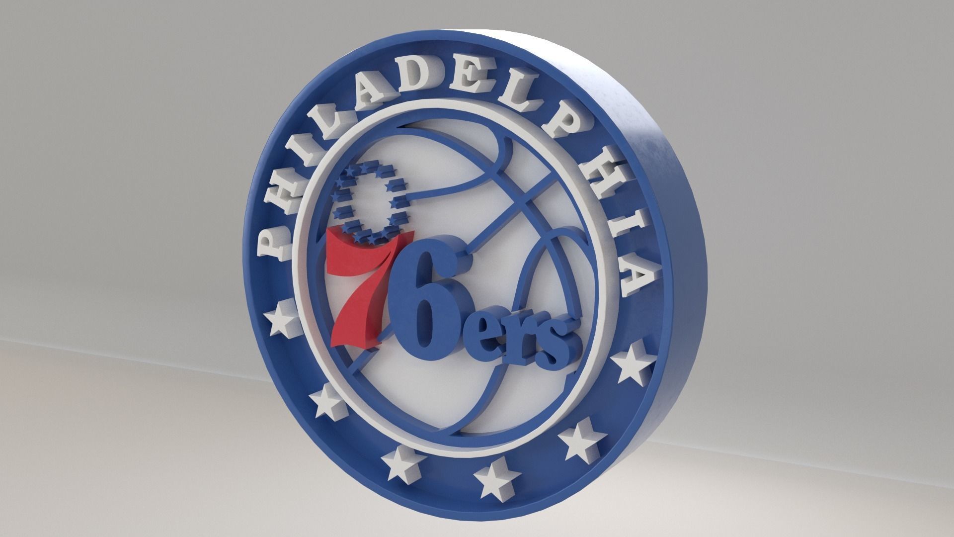 NBA Philadelphia 76ers Logo 3D model_6