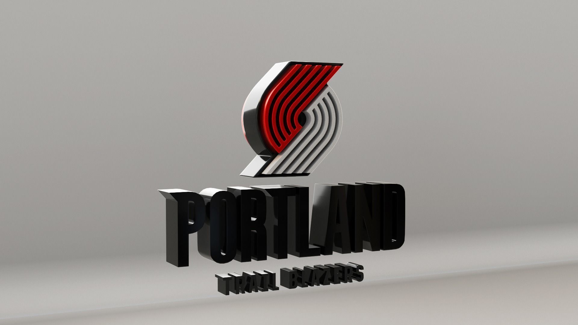 NBA Portland Trail Blazers Logo 3D model_3